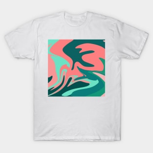 Minimalistic pattern symbiosis colours T-Shirt